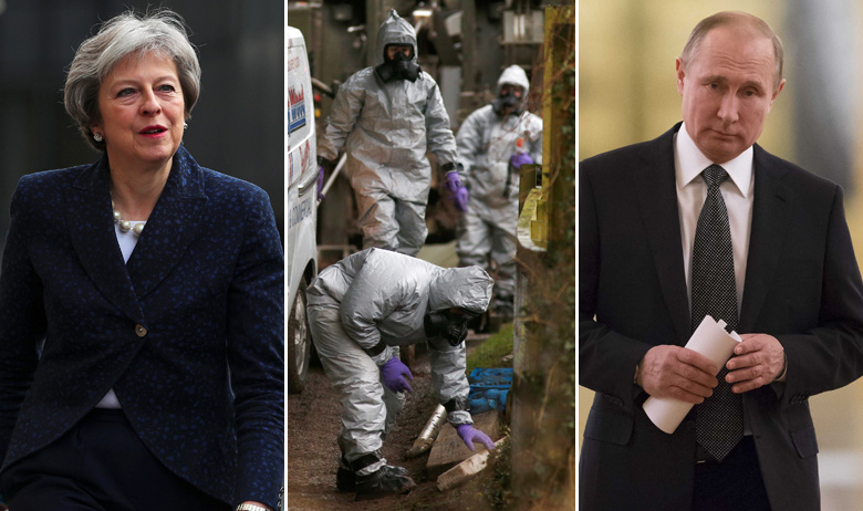 Theresa May, istražitelji u Salisburyju, Vladimir Putin