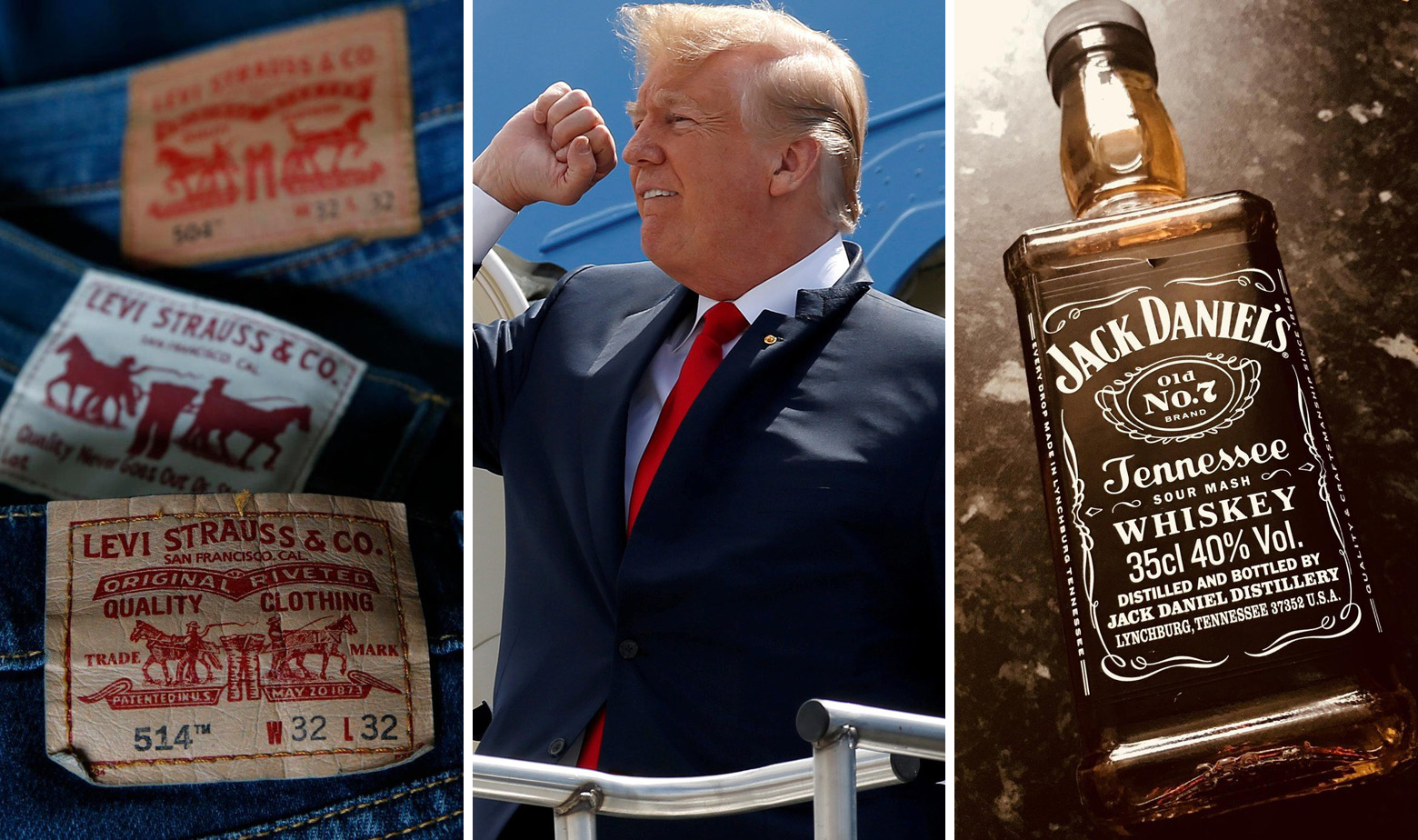 Levi's, Trump i Jack Daniels