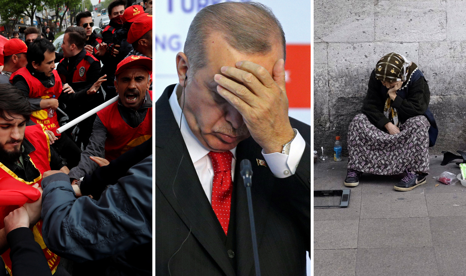 Prizori iz Turske i Erdogan u sredini