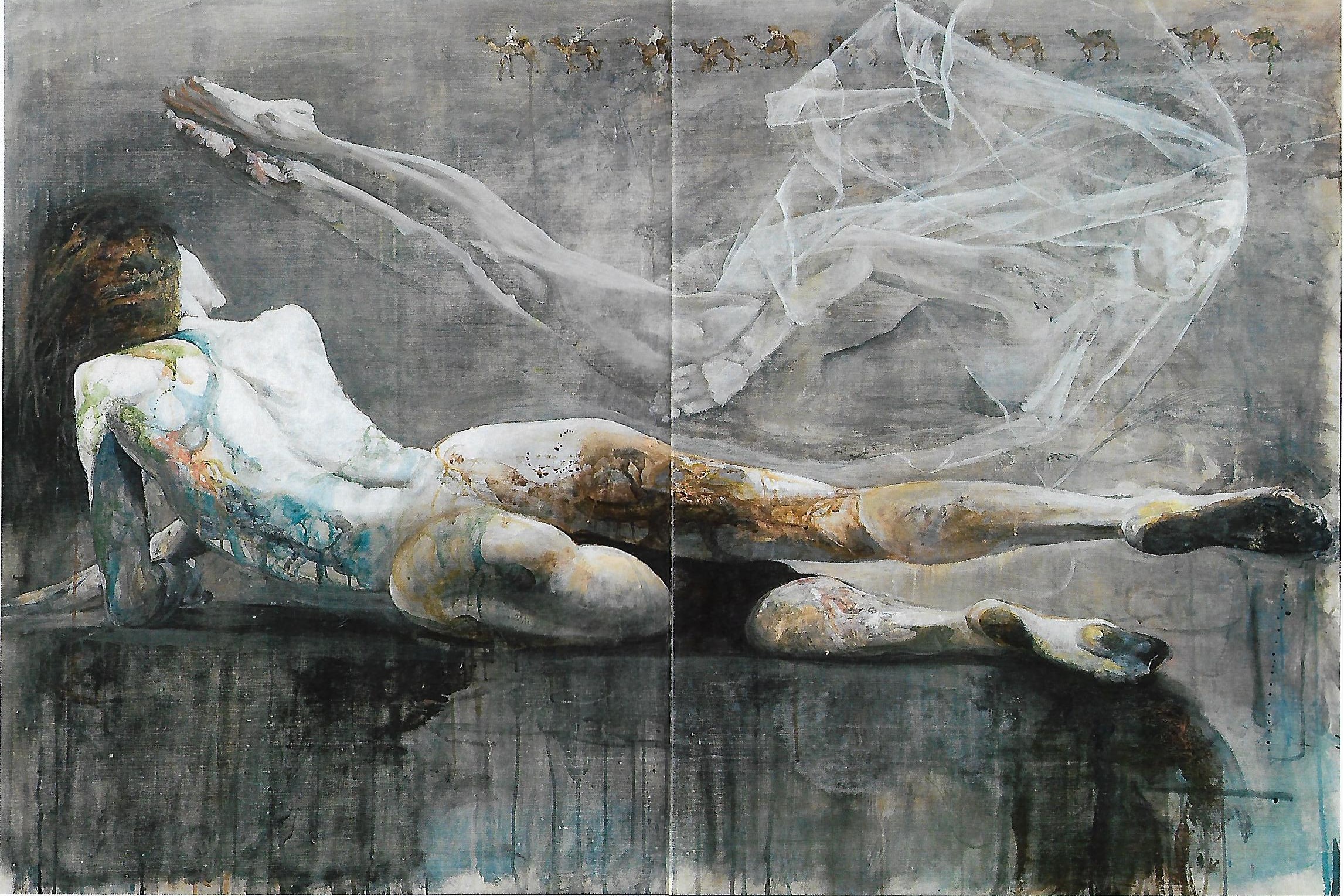 Fadil Vejzović: 'Galateja i priviđenje II' (akril na platnu)