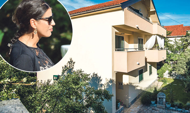 Obiteljska kuća u Kninu u kojoj su tri stana dodijeljena mužu Josipe Rimac, a preostali četvrti mužu njezine sestre; u krugu: Josipa Rimac