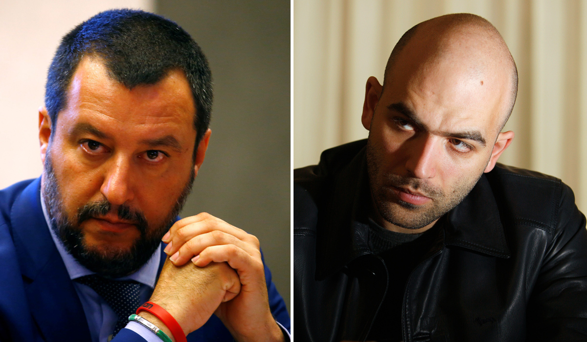 Matteo Salvini (lijevo), Roberto Saviano (desno)