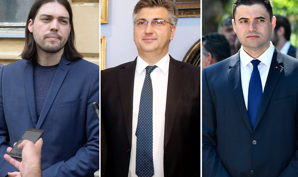 Ivan Vilibor Sinčić, Andrej Plenković i Davor Bernardić