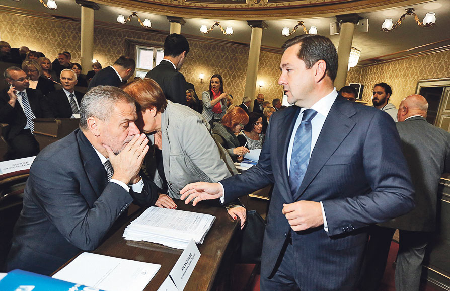 
Milan Bandić sa šefom zagrebačkog HDZ-a Andrijom Mikulićem