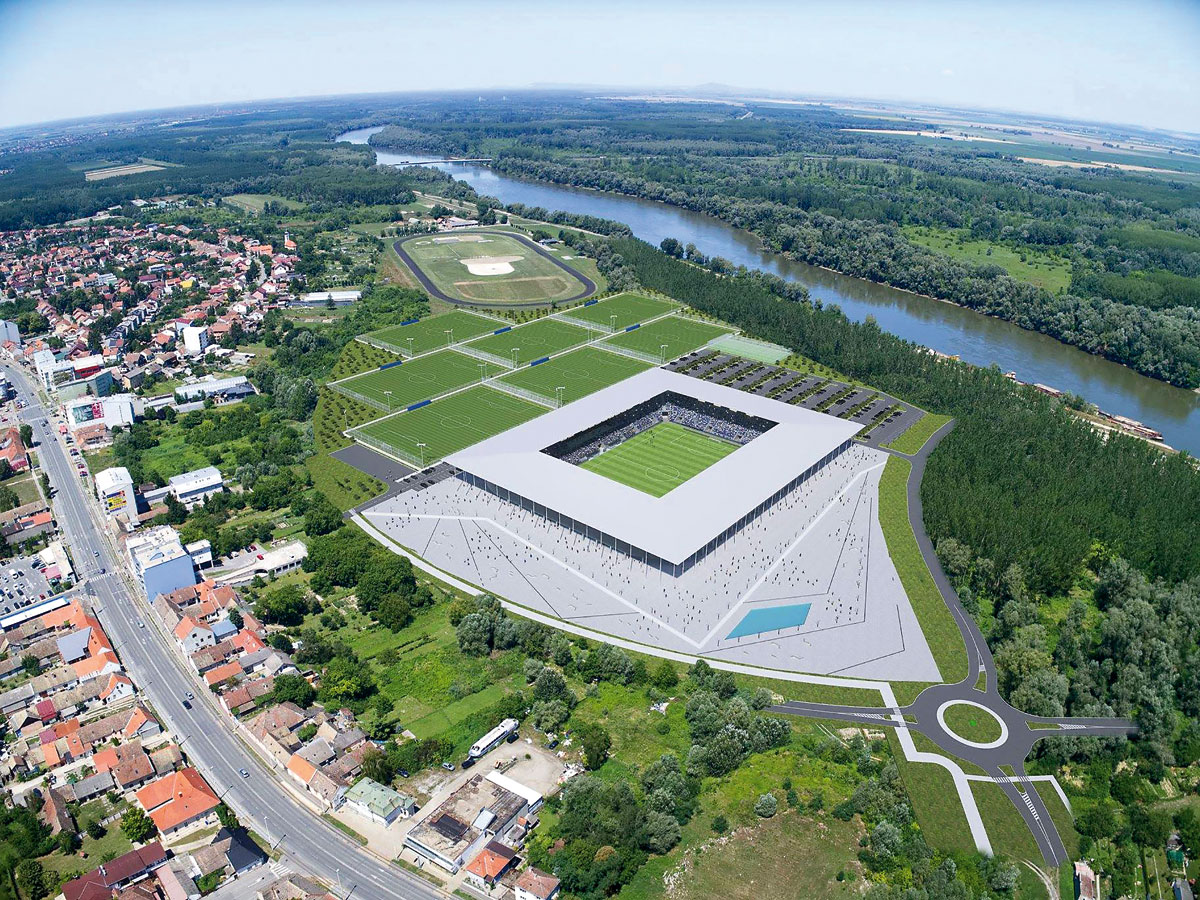 Projekt grandioznog kompleksa novog osječkog stadiona i nogometnog kampa na Pampasu kakav Hrvatska još nije vidjela vrijedan je više od 35 milijuna eura