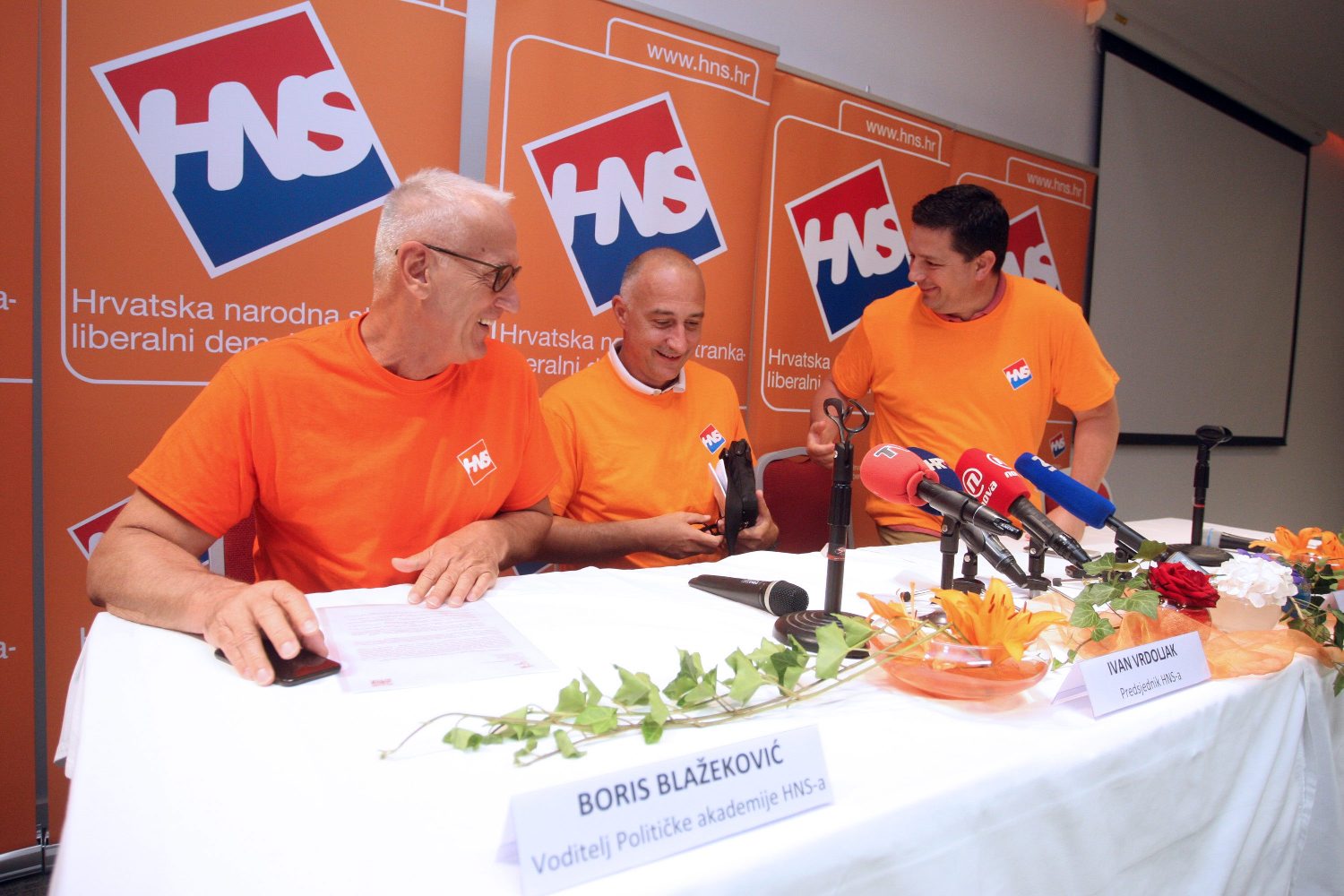 Konferencija za novinare, Boris Blažeković, Ivan Vrdoljak i Tomislav Stojak