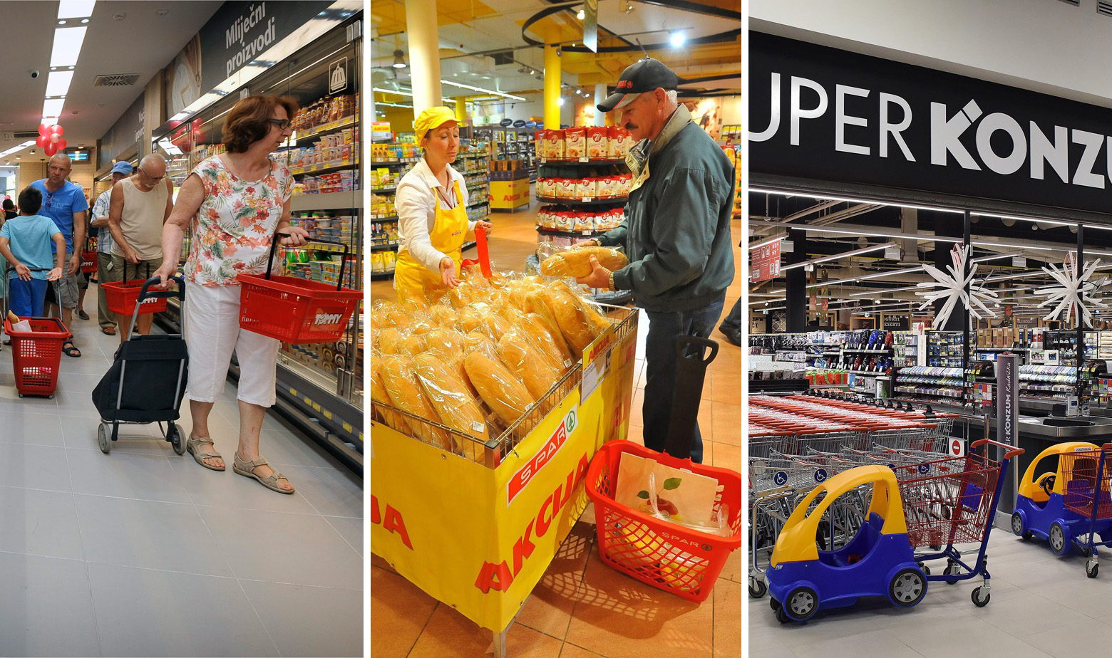 Dućani Tommy, Spar i Konzum