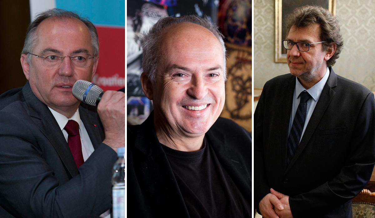 S lijeva na desno, sugovornici teksta o dijaspori-navijačima: Josip Juratović, Josip Novaković, Tomislav Žigmanov