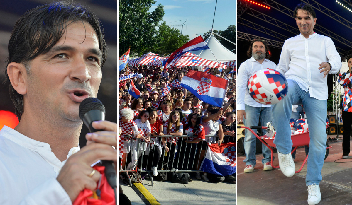 Doček za hrvatskog izbornika Zlatka Dalića nakon povratka sa Svjetskog nogometnog prvenstva u Rusiji