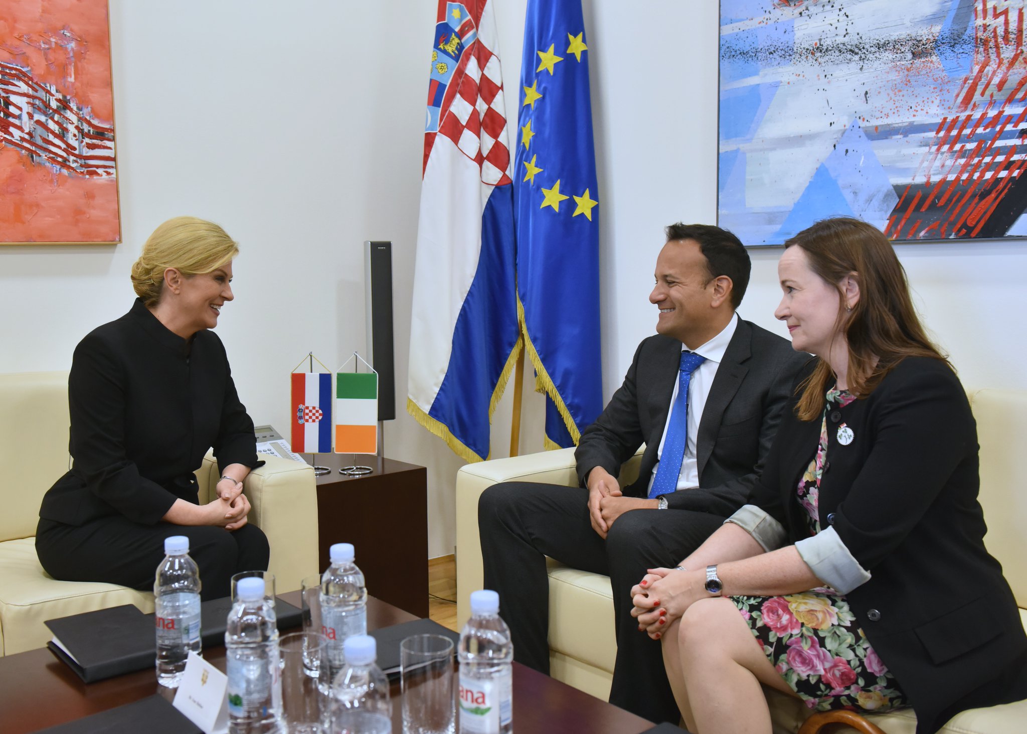 Leo Varadkar s hrvatskom predsjednicom Kolindom Grabar Kitarović