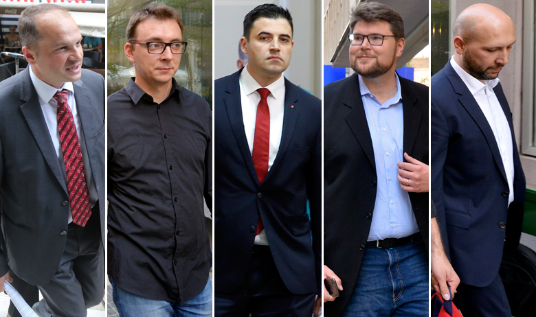 Siniša Hajdaš Dončić, Bojan Glavašević, Davor Bernardić, Peđa Grbin i Mihael Zmajlović