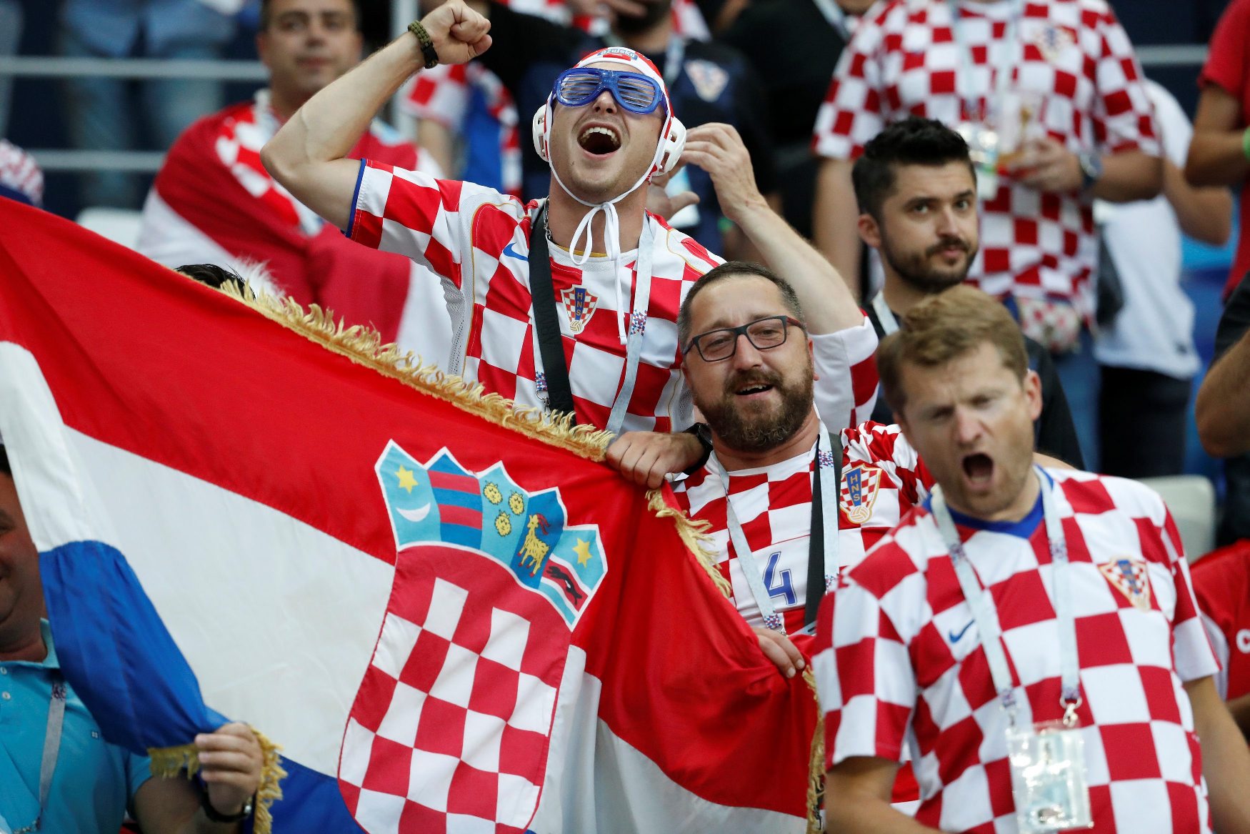 Navijači Hrvatske na utkamici protiv Danske