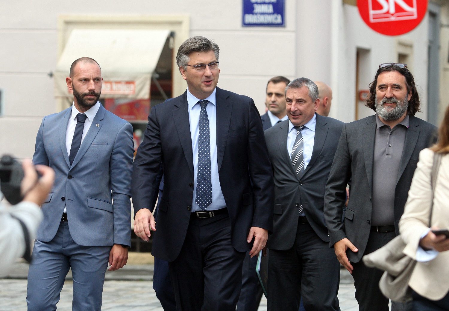 Na fotografiji: s lijeva Damir Habijan, Andrej Plenković, Predrag Štromar i Ivan Čehok.