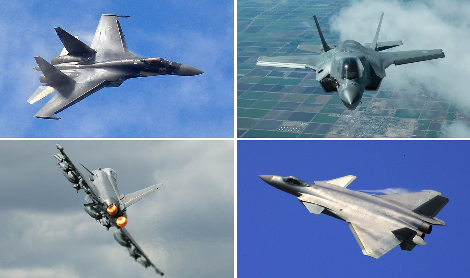 Suhoj Su-35, F-35B, Eurofighter Typhoon i Chengdu J-20