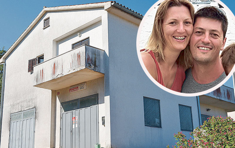 Kuća u kojoj se nalazi autolimarska radionica u vlasništvu preminulog Igora Soldatića (u krugu sa suprugom)