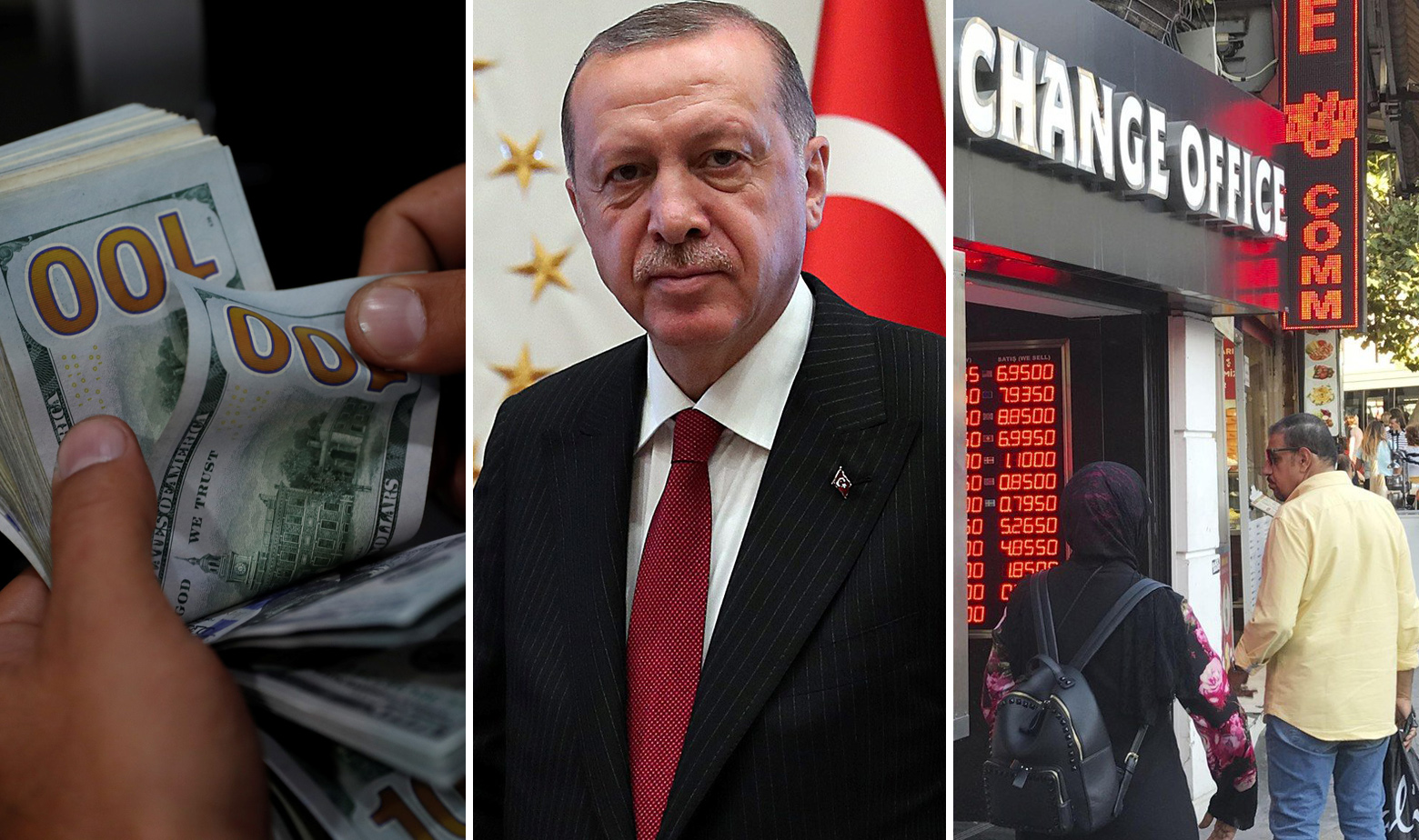 Turska lira, Recep Tayyip Erdogan i mjenjačnica u Turskoj