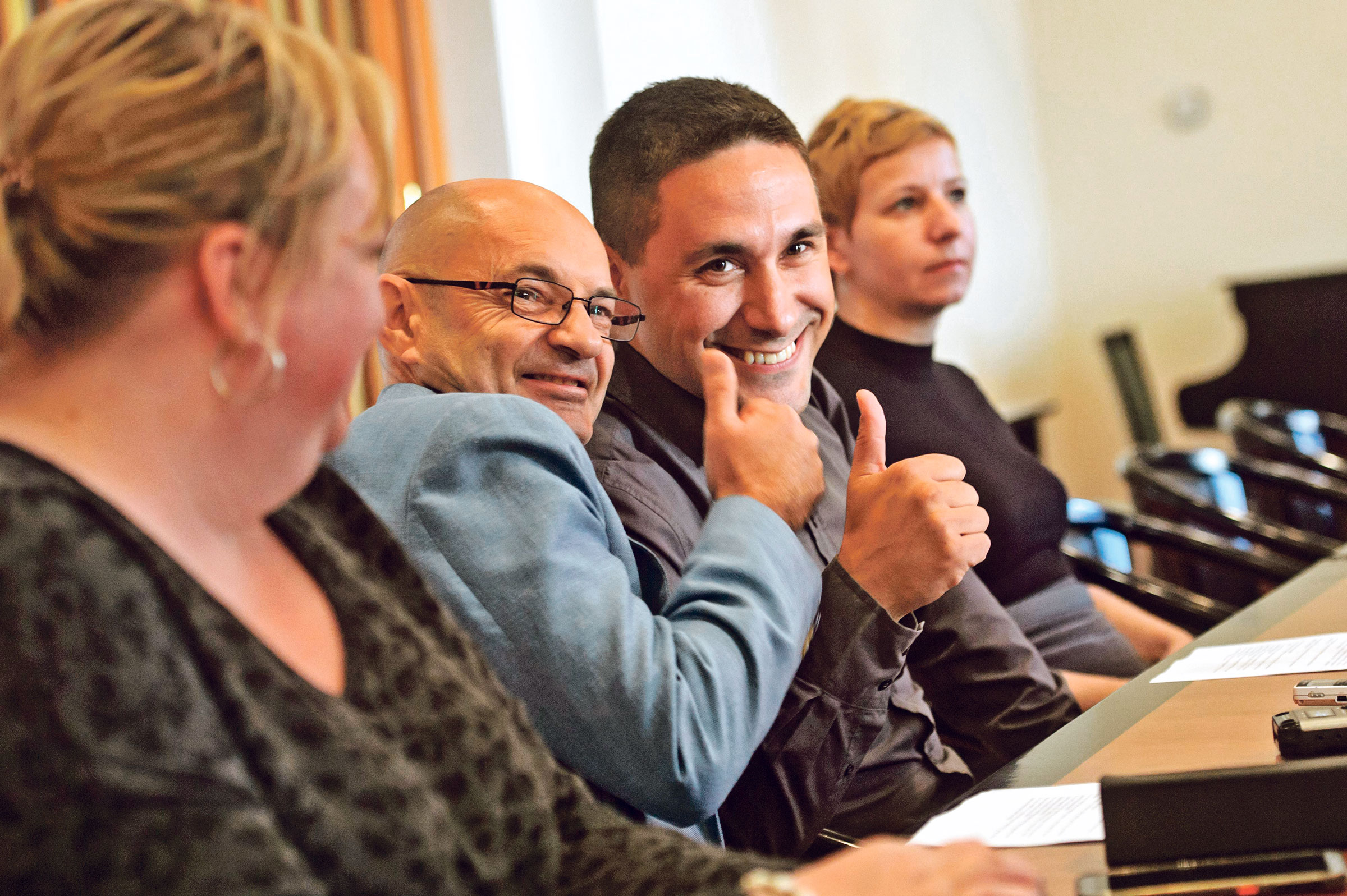 Zastupnik Goran Aleksić i predstavnik Udruge Franak Denis Smajo