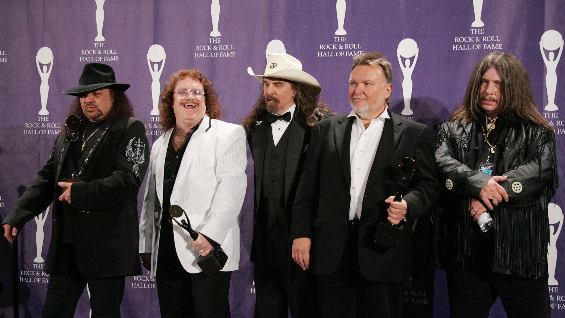 S lijeva na desno: Gary Rossington, Billy Powell, Artimus Pyle, Ed King i Bob Burns