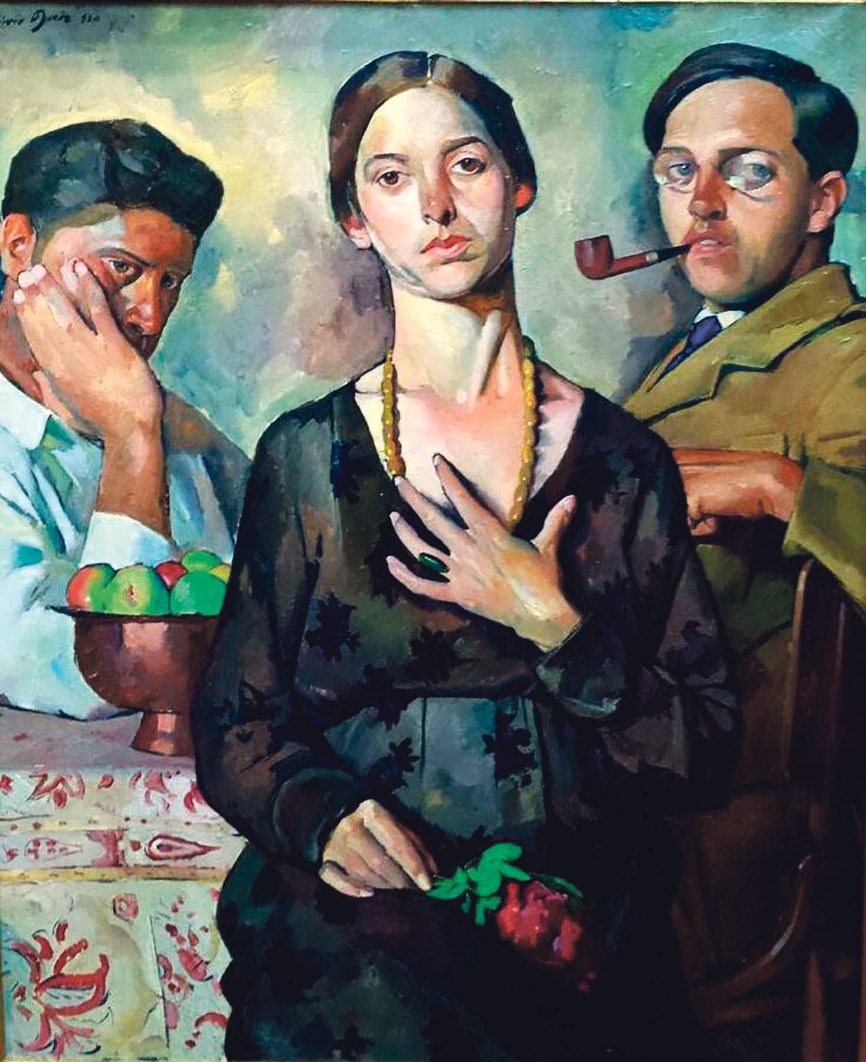 Vladimir Becić: Braća (Sestra i dva brata), 1920. ulje na platnu iz Kolekcije Vugrinec