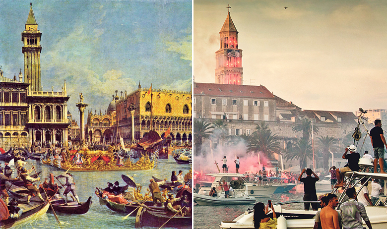 Oliverov splitski ispraćaj podsjetio nas je na prizor “Vjenčanja s morem” venecijanskog slikara Giovannija Antonija Canala