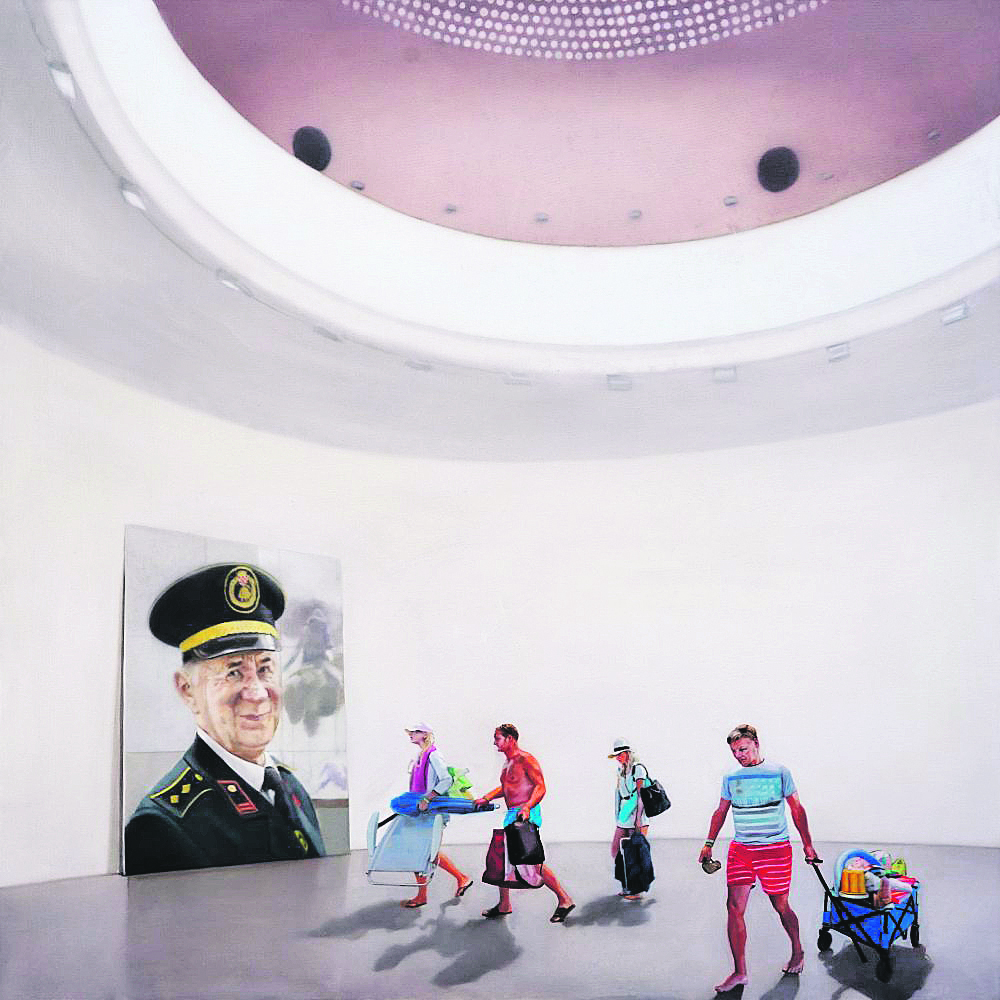 Slika iz ciklusa 'Spektakl' Stjepana Šandrka