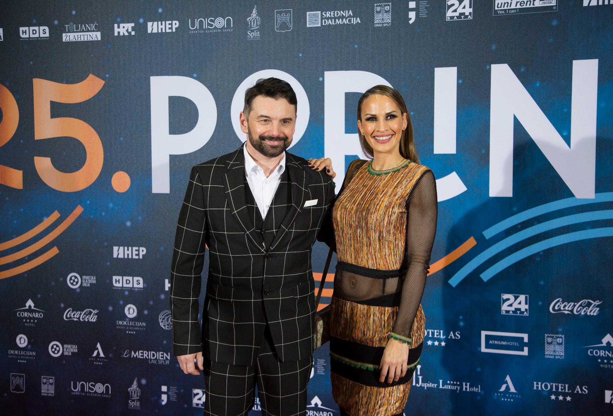 Bruno Kovačević i Matea Franić na dodjeli Porina u Splitu u ožujku 2018.