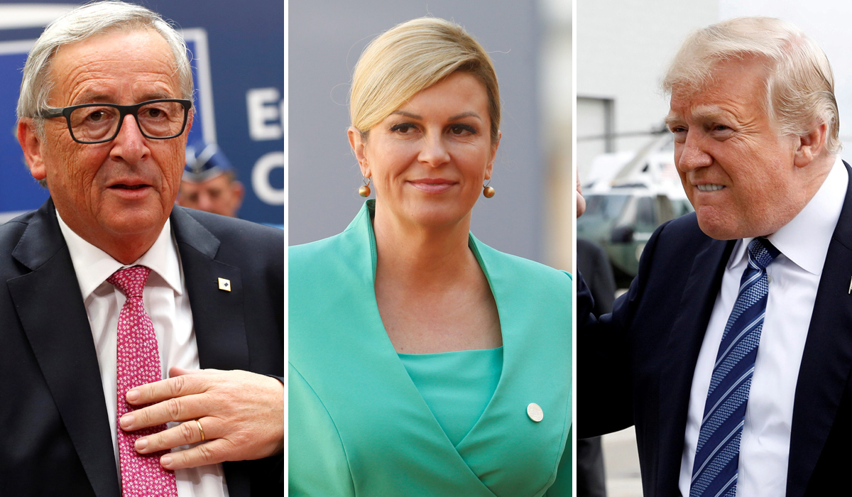 Jean Claude Juncker, Kolinda Grabar Kitarović, Donald Trump