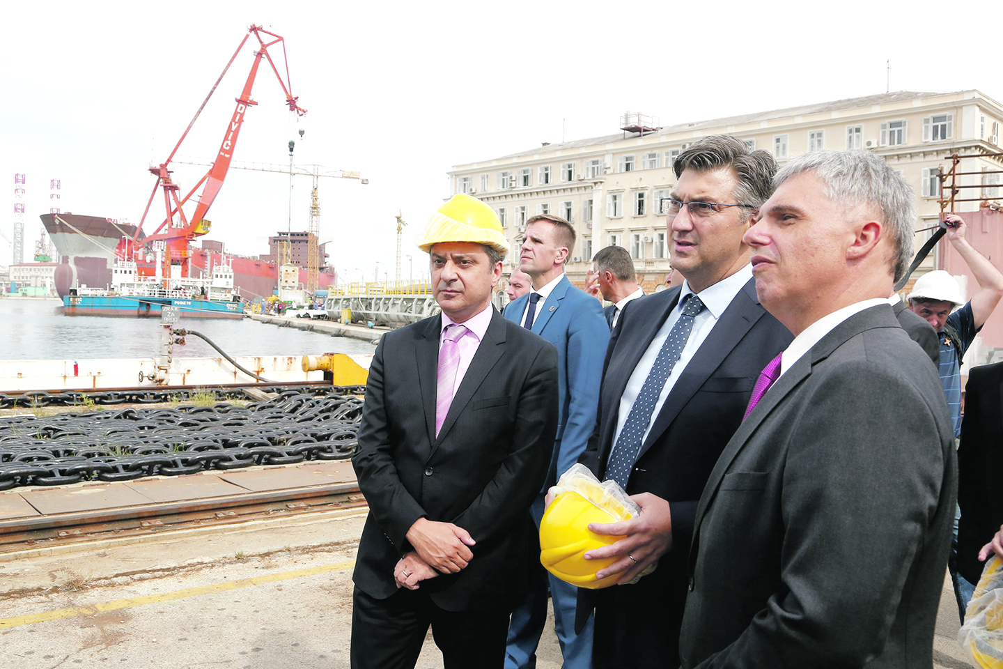 Premijer Andrej Plenković u brodogradilištu Uljanik
