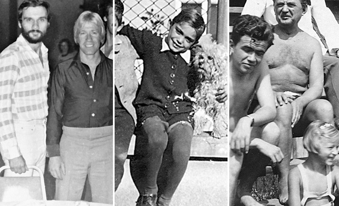 Anto Nobilo i Chuck Norris (lijevo), Boško Petrović (u sredini), Ivo Lola Ribar (desno)