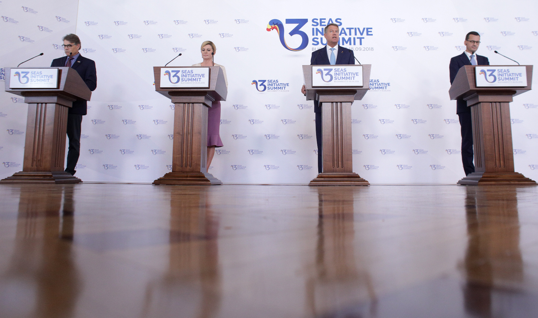 Rick Perry, Kolinda Grabar-Kitarovic, Klaus Iohannis i Mateusz Morawiecki