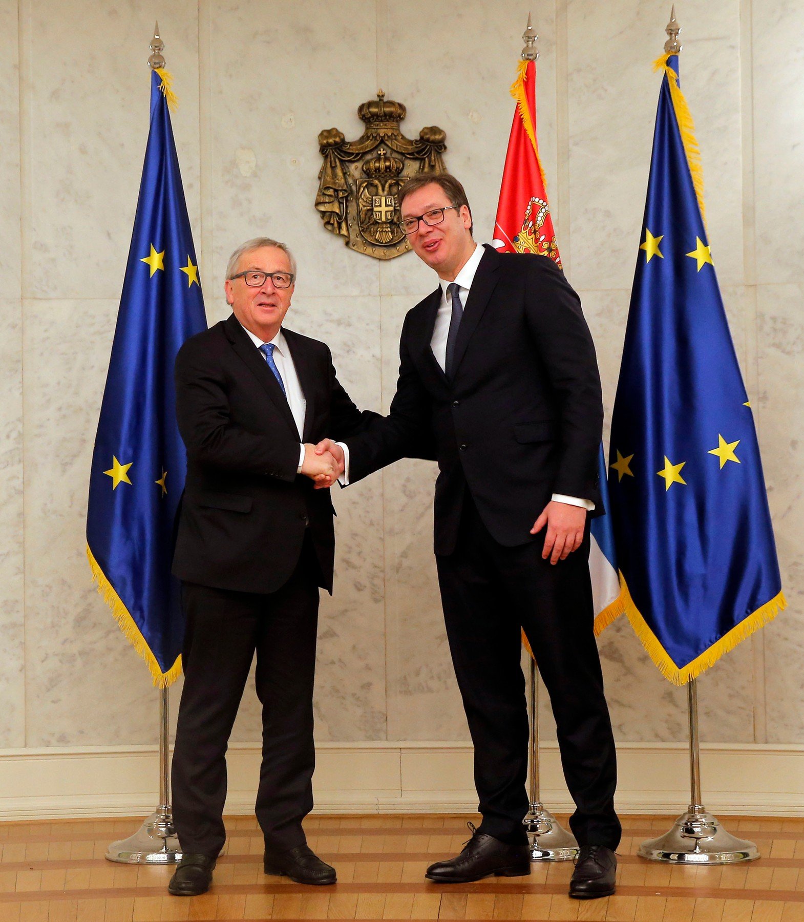 Predsjednik Europske komisije Jean-Claude Juncker i srbijanski predsjednik Aleksandar Vučić