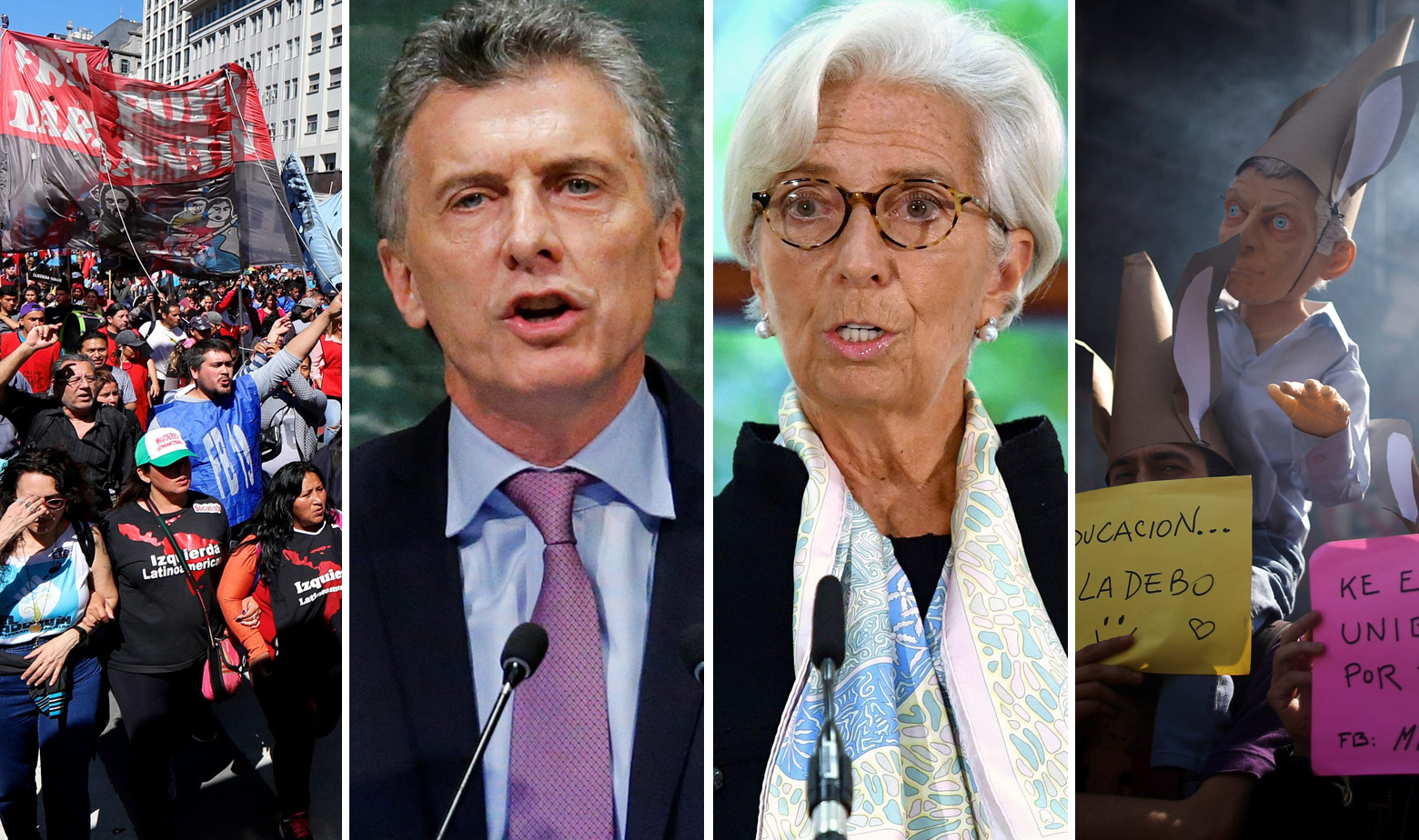 Prosvjedi u Argentini, u sredini Mauricio Macri i Christine Lagarde