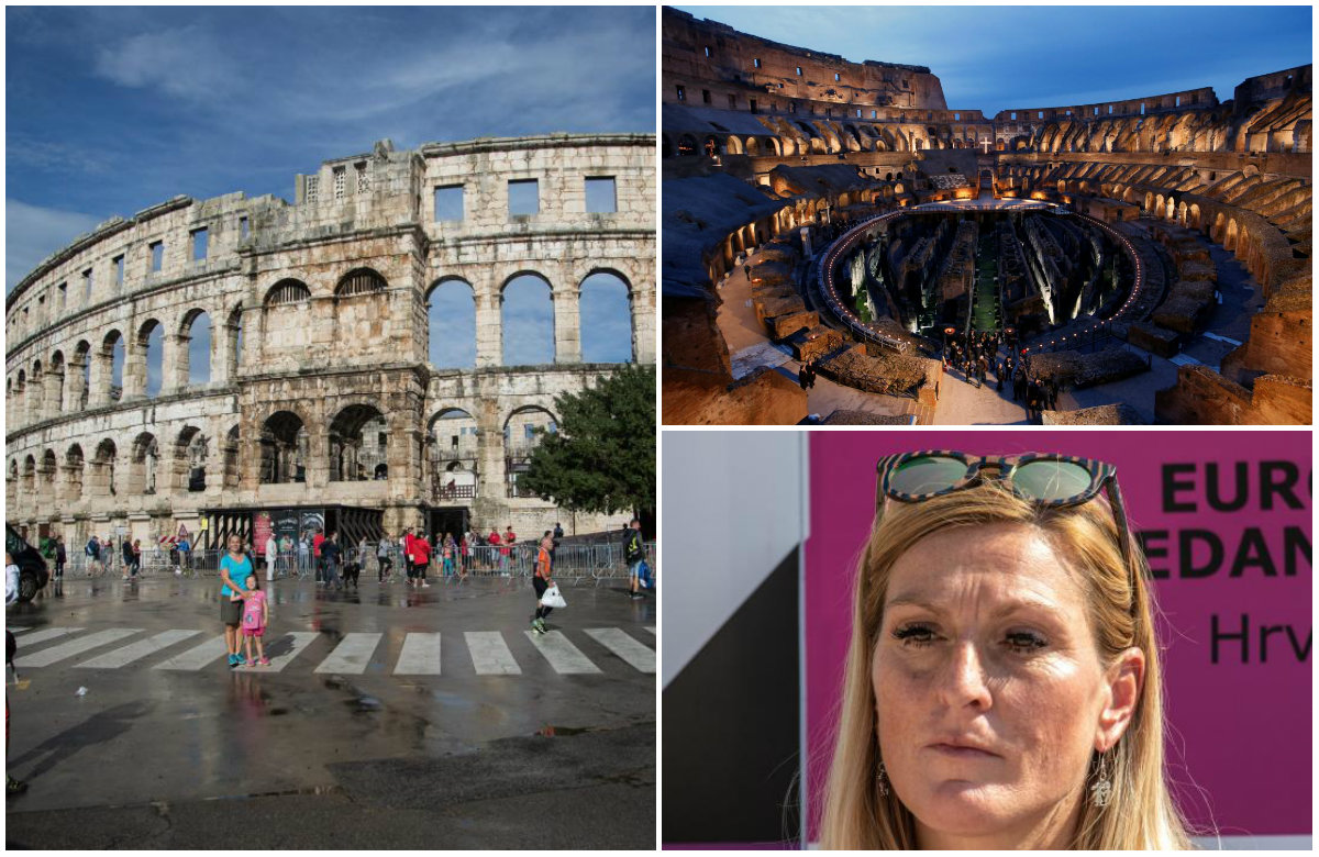 Arena u Puli, Koloseum u Rimu, Janica Kostelić