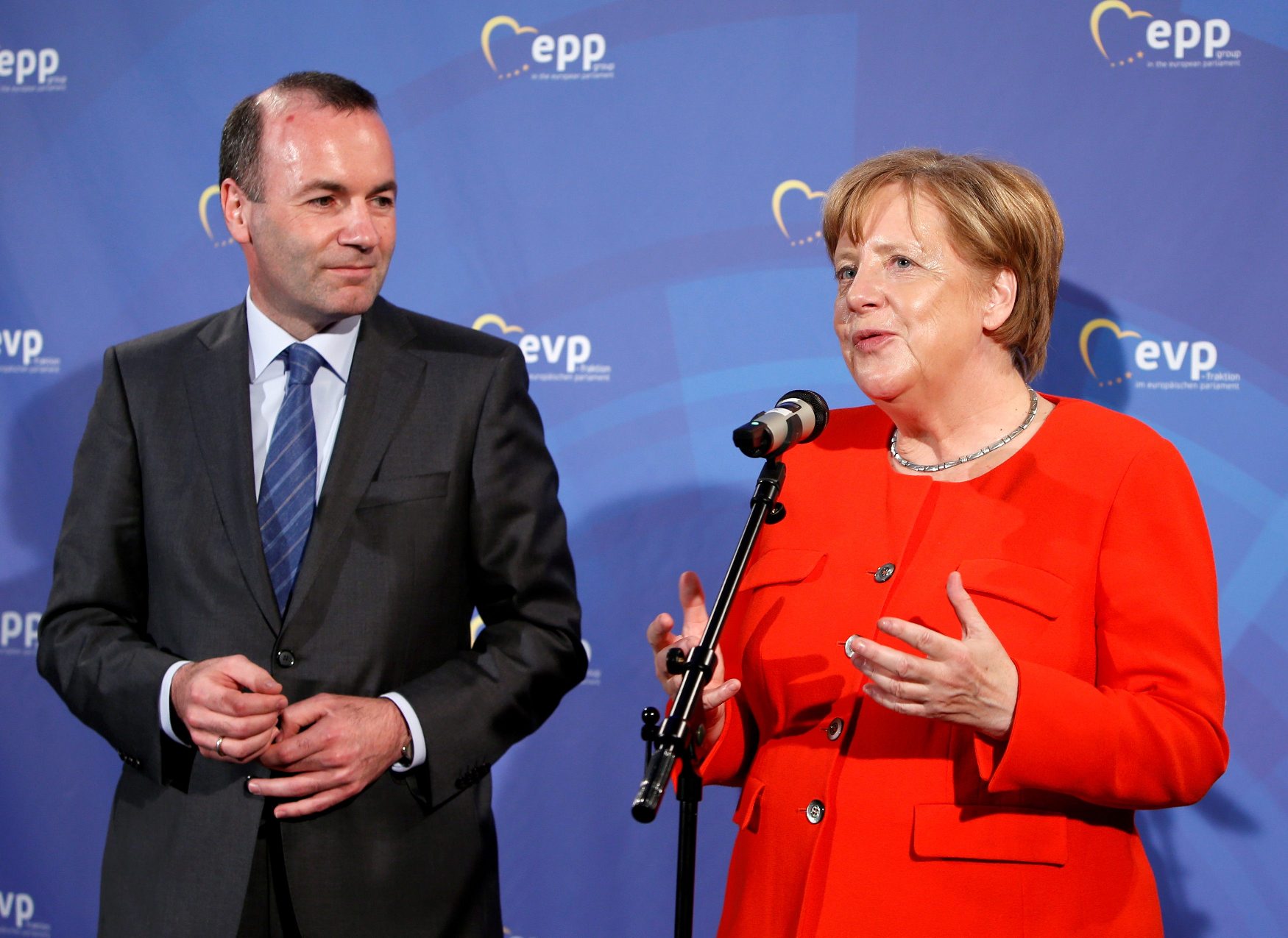 Manfred Weber i Angela Merkel 