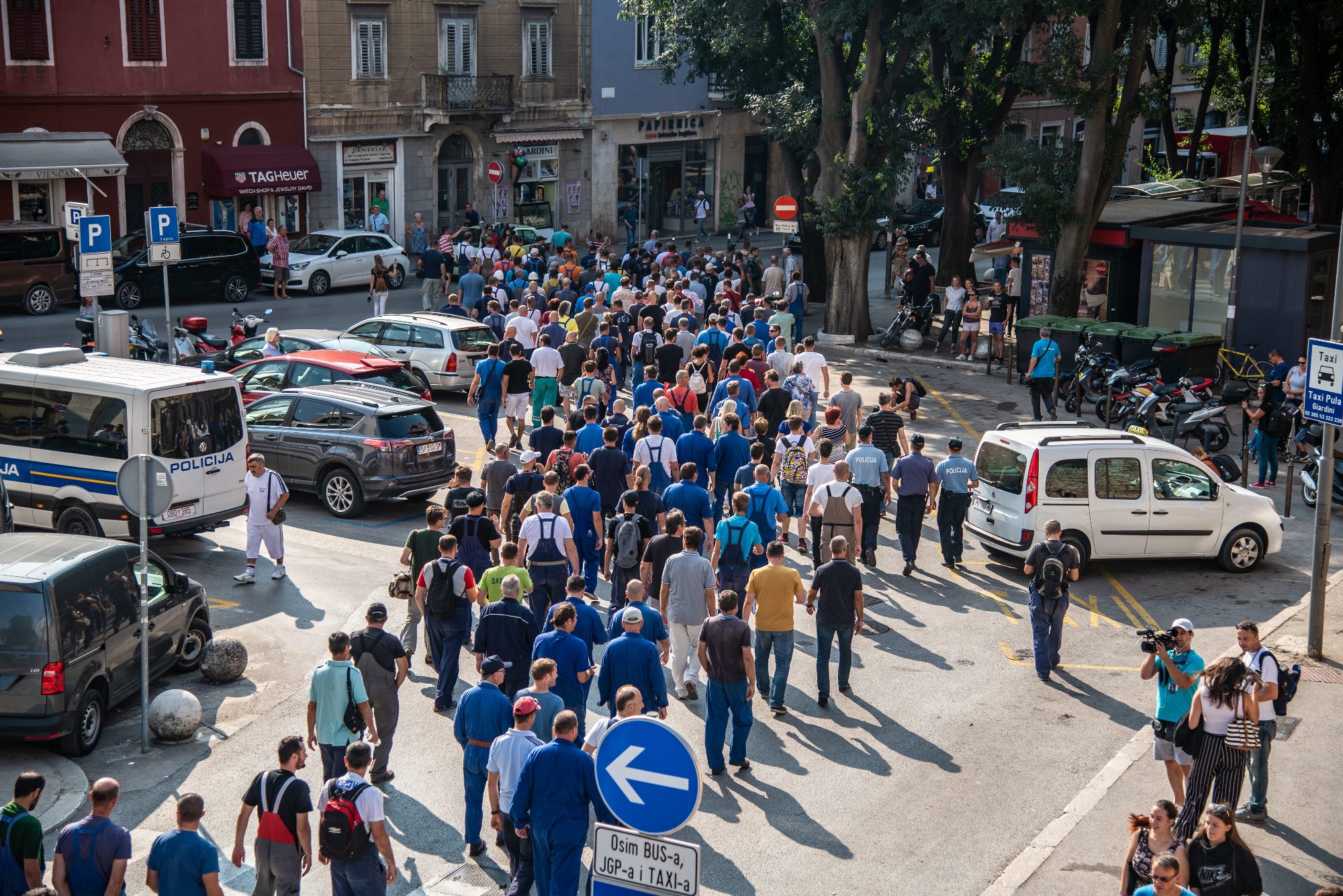 štrajk radnika ispred Uljanika