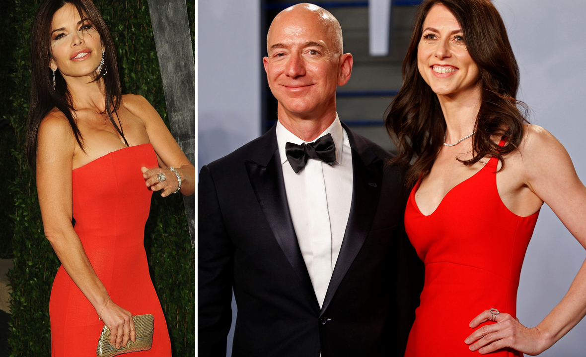 Lauren Sanchez (lijevo), Jeff i MacKenzie Bezos (desno)