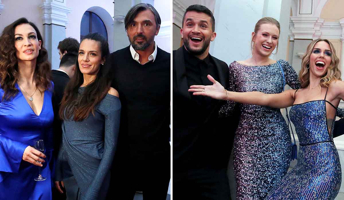 Monika Kravić, Nives i Goran Ivanišević; Damir Kedžo, Domenica i Franka Batelić