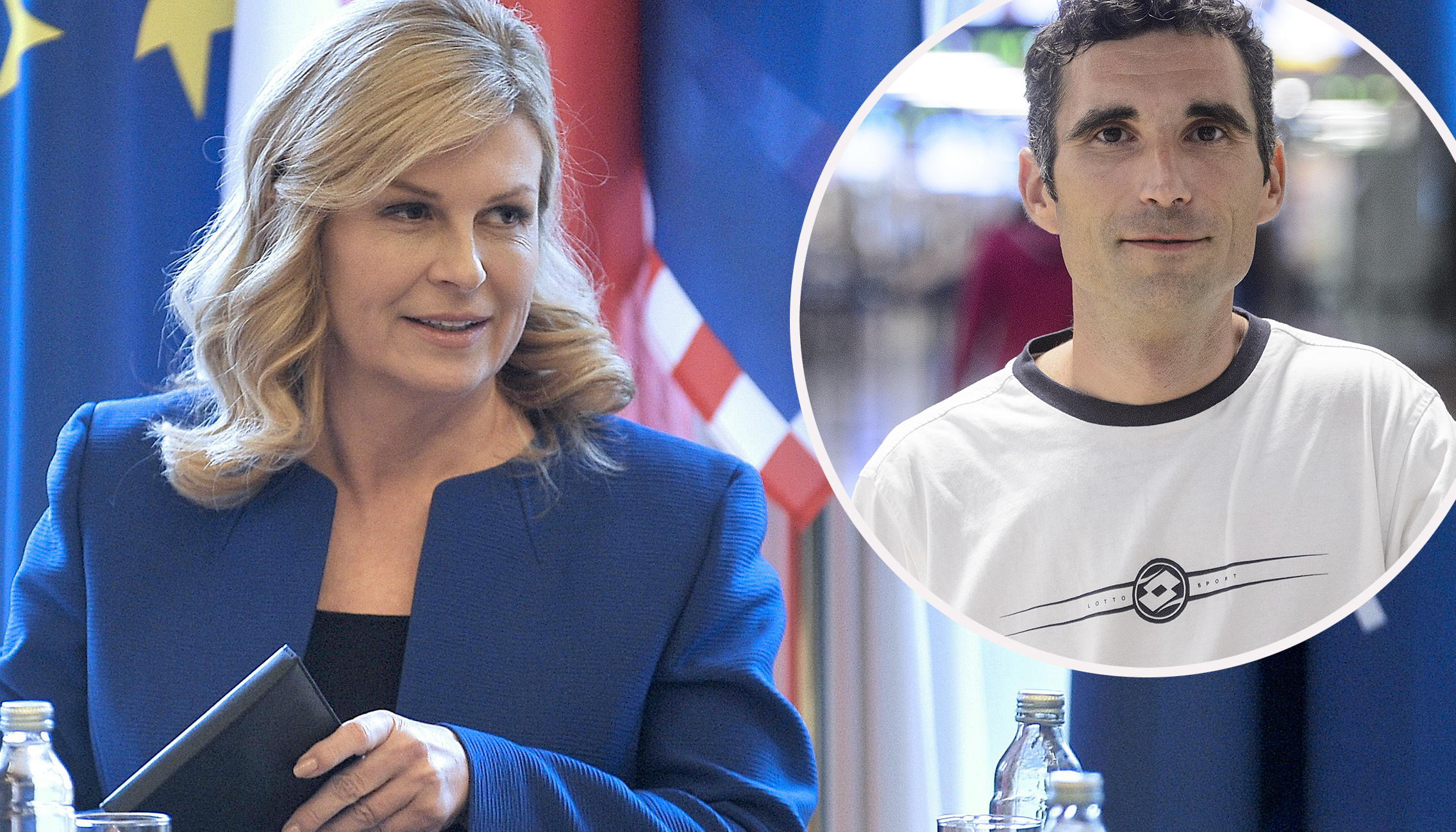 Kolinda Grabar Kitarović (lijevo) i Huanito Luksetić (desno)