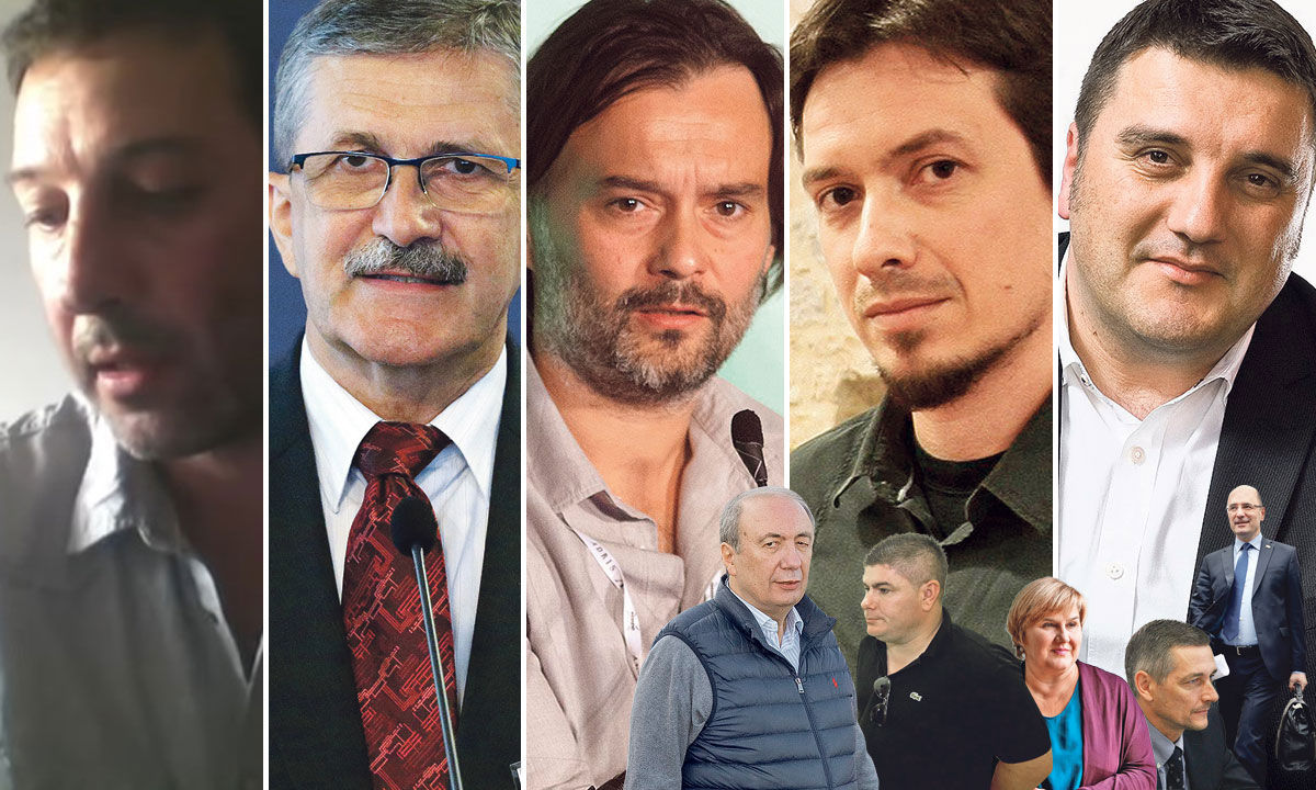 s lijeva na desno: Nikola Bajto, Miodrag Šajatović, Dražen Klarić, Neven Barković, Goran Ogurlić; dolje s lijeva na desno: Danko Končar, Velimir Bujanec, Željka Markić, Neven Cambj, Milijan Brkić