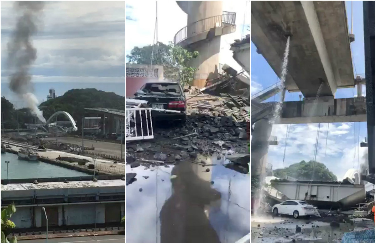 Rušenje mosta u Tajvanu