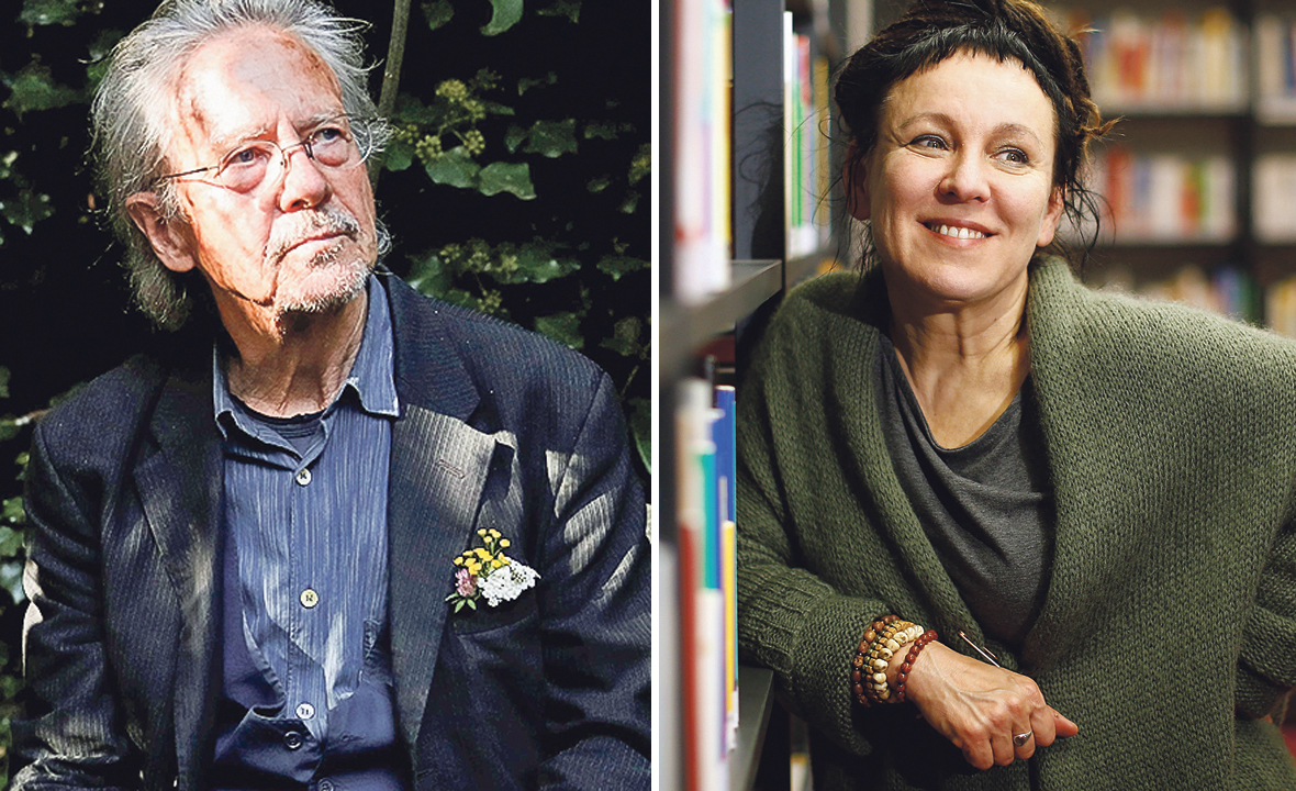 Peter Handke (lijevo) i Olga Tokarczuk (desno)