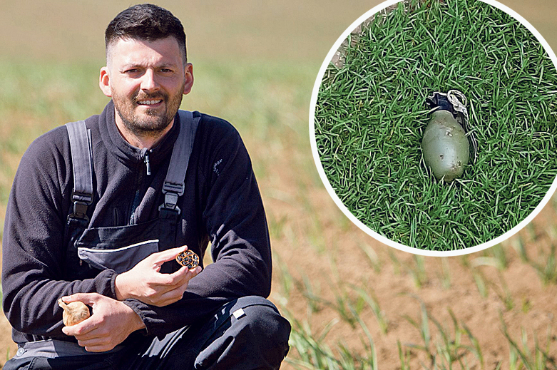 Bomba s neizvađenim osiguračem ostavljena je pokraj ulaznih vrata, uz kapiju obiteljske kuće uspješnog mladog poljoprivrednika Marijana Balića u Ilači