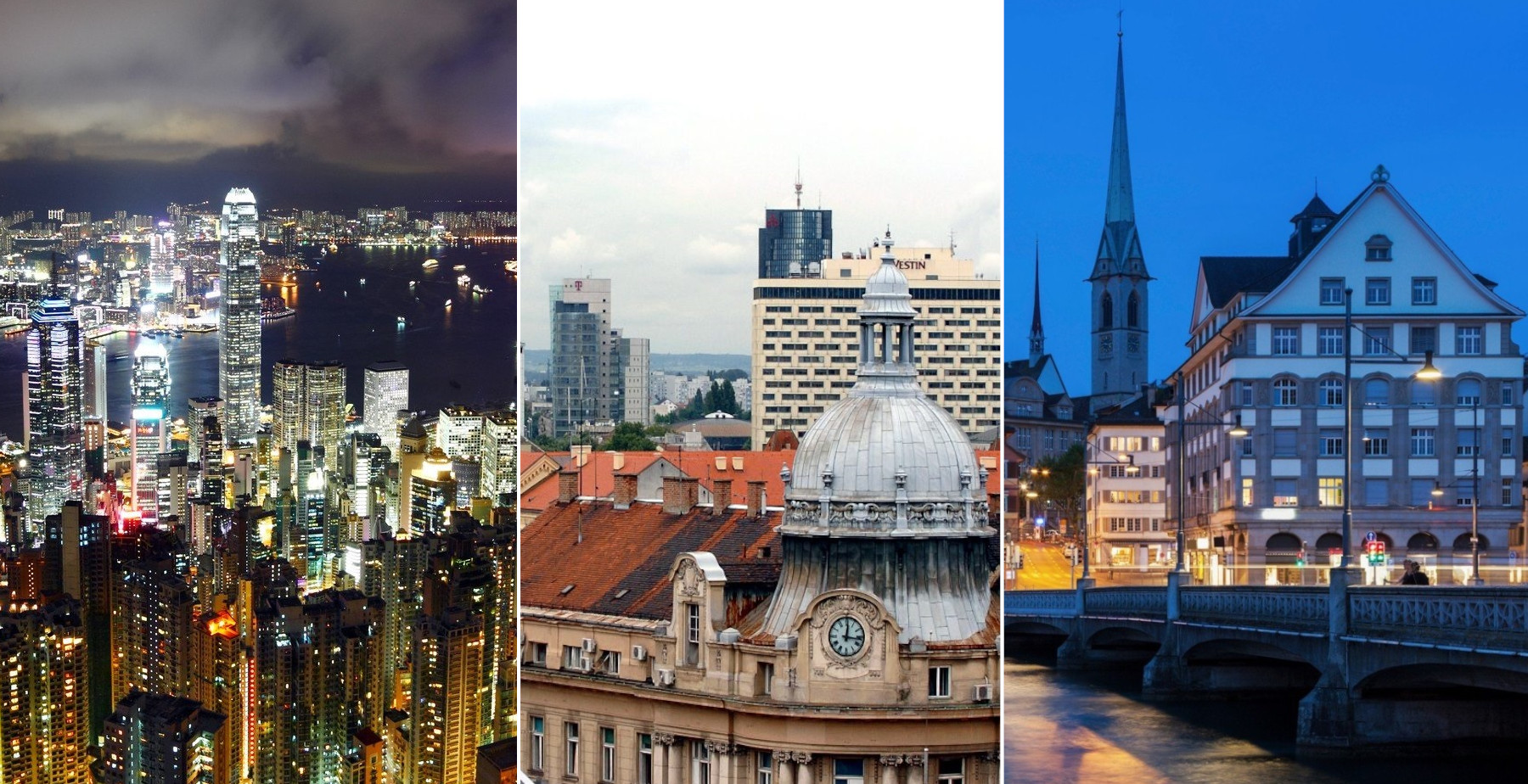 Hong Kong, Zagreb, Zürich