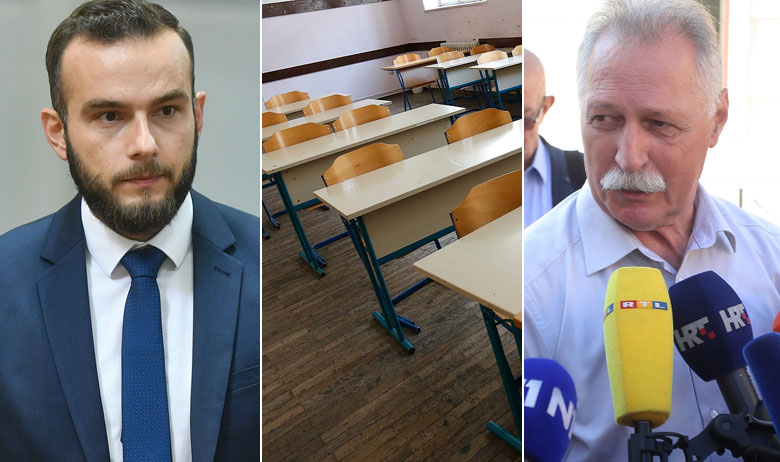 Josip Aladrović i sindikalist Branimir Mihalinec