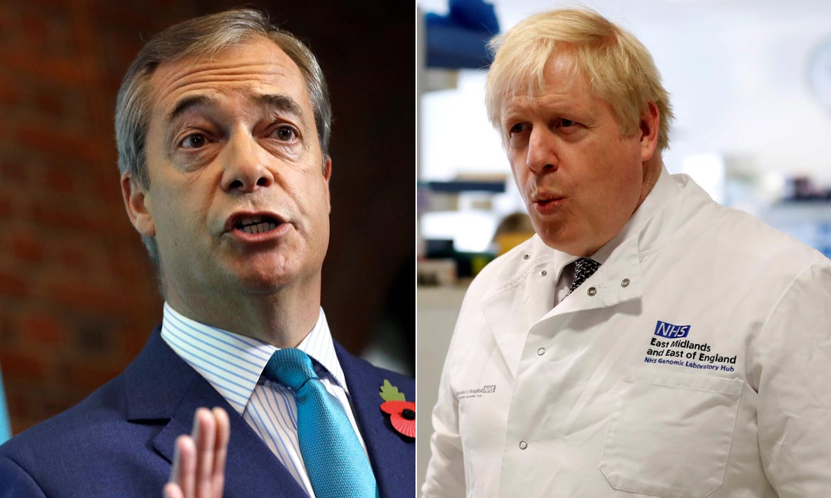 Nigel Farage, Boris Johnson