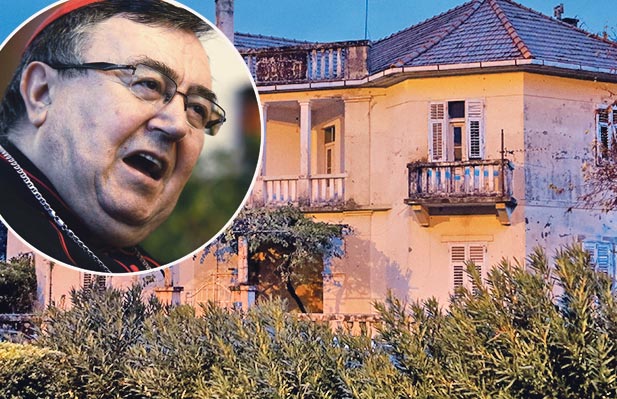 Vinko Puljić (lijevo) i vila Salvator (desno)
