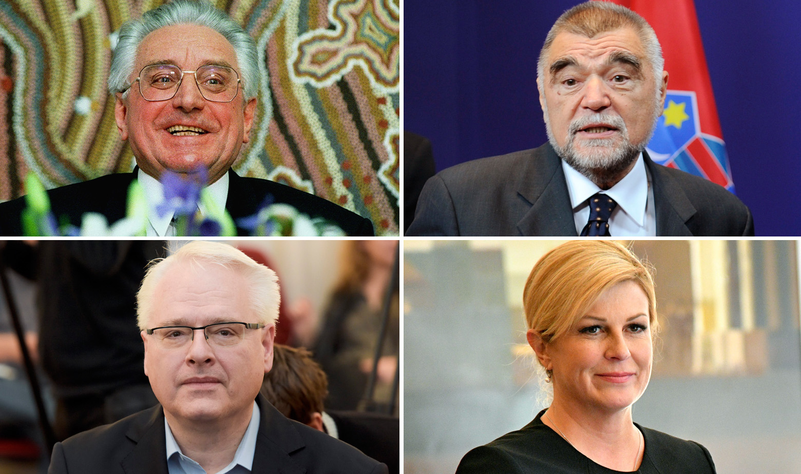 Franjo Tuđman, Stjepan Mesić, Ivo Josipović, Kolinda Grabar Kitarović