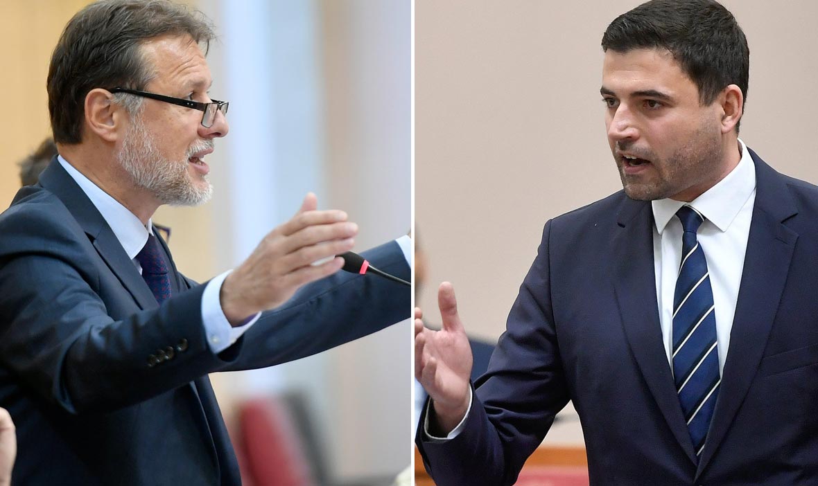 Gordan Jandroković (lijevo) i Davor Bernardić (desno)