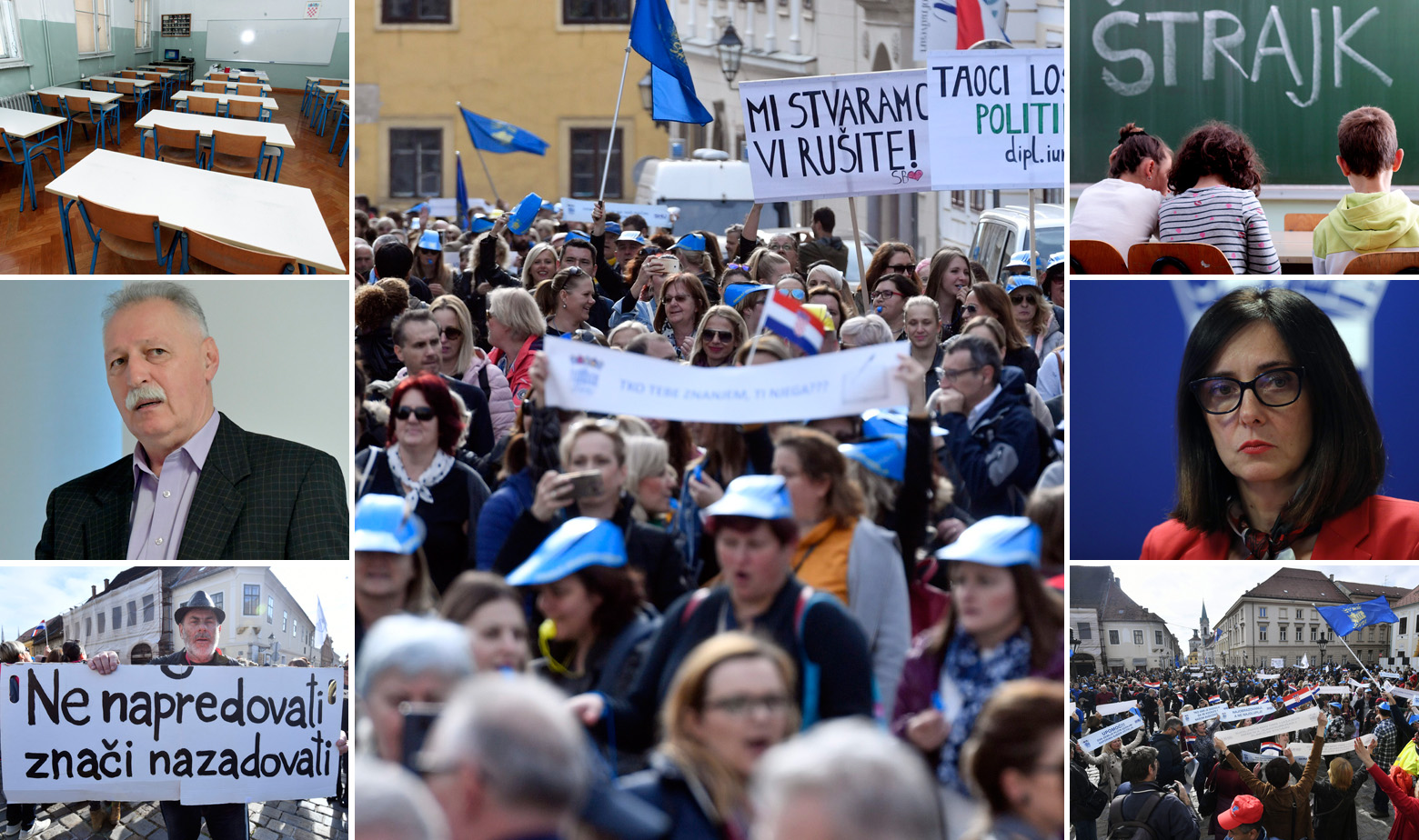 Prizori tijekom štrajka prosvjetara