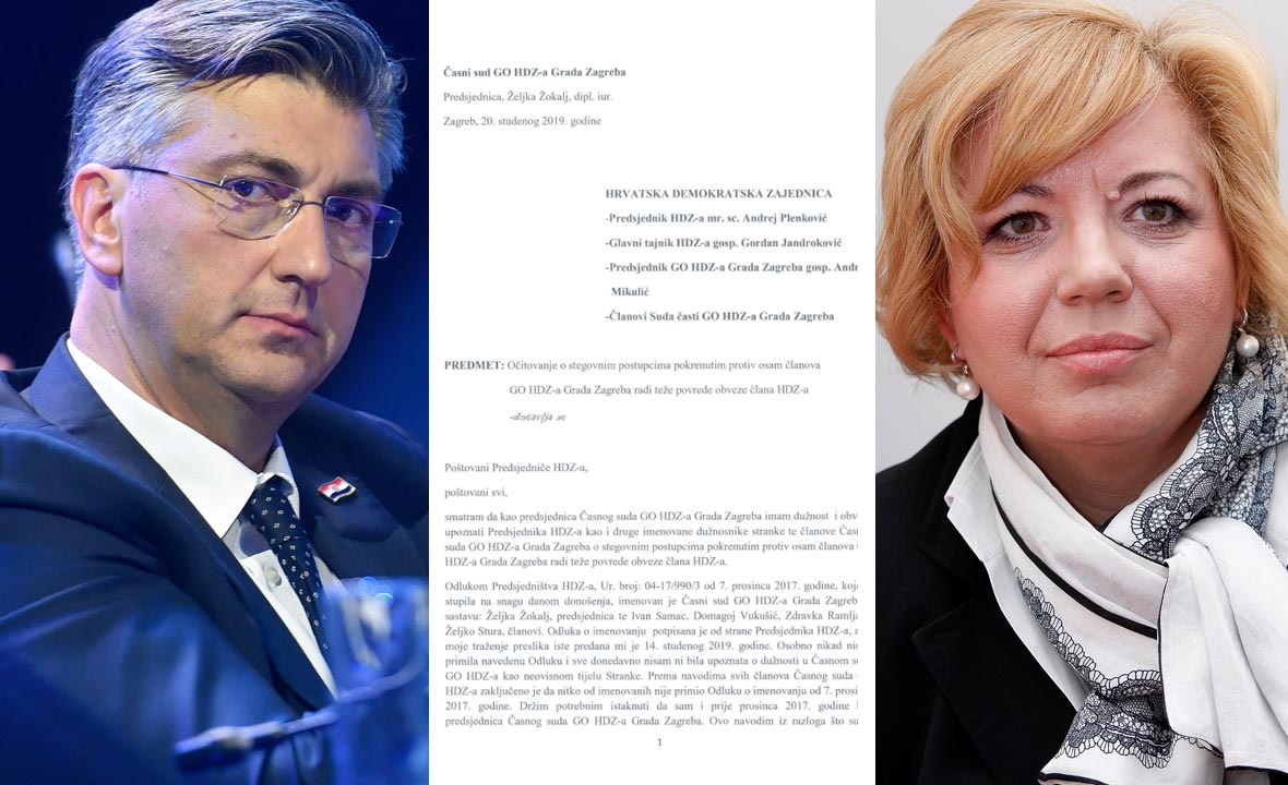Andrej Plenković (lijevo) i Željka Žokalj (desno)